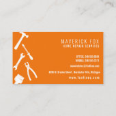 Carte De Visite Handyman Accueil Réparation Nettoyer Moderne Outil (Dos)