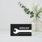 Carte De Visite Handyman Auto Repair Service 3D Wrench Noir (Debout devant)