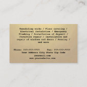 Carte De Visite Handyman avec logo (Dos)