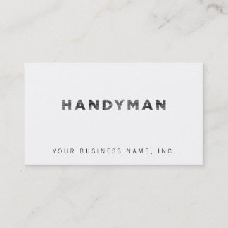 Carte De Visite Handyman [Black Faux Letterpress Style]