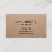 Carte De Visite Handyman Black Hammer Logo Carpenter Rustic Kraft (Dos)