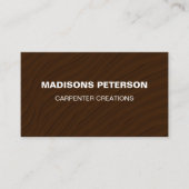 Carte De Visite handyman Bois en bois de charpente Construction (Devant)