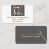 Carte De Visite Handyman Business Card Modern Design (Devant / Derrière)