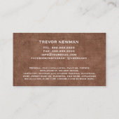 Carte De Visite Handyman Carpenter Construction Grunge Brown (Dos)