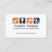 Carte De Visite Handyman Carpenter Home réparation Outils Logo (Devant)