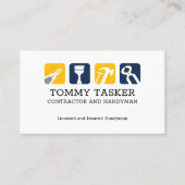 Carte De Visite Handyman Carpenter Home réparation Outils Logo (Devant)