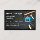 Carte De Visite Handyman / Carpenter Outils Accueil Amélioration B (Devant)