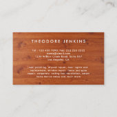 Carte De Visite Handyman Carpenter Repair & Maintenance Service (Dos)