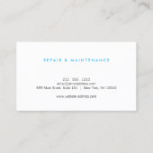 Carte De Visite Handyman, Carpentier, Logo bleu Builder (Dos)