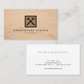 Carte De Visite Handyman, charpentier, Logo Brown du constructeur (Devant / Derrière)