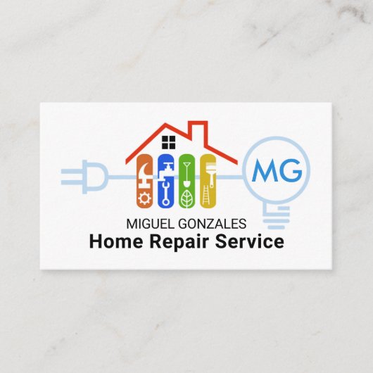 Carte De Visite Handyman Circuit électrique - Retrait de domicile (Devant)