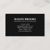 Carte De Visite Handyman & Construction Branding (Dos)