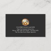 Carte De Visite Handyman Construction Service Rooftop Frame (Dos)