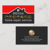 Carte De Visite Handyman Construction Service Rooftop Frame (Devant / Derrière)