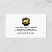 Carte De Visite Handyman d'appel de ligne simple (Dos)