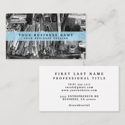 Carte De Visite Handyman de moto mécanique (Devant / Derrière)