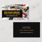 Carte De Visite Handyman de réparation de maison pour commerçants  (Devant / Derrière)