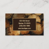 Carte De Visite Handyman Entrepreneur Construction Cartier Bois (Dos)