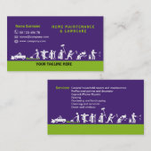 Carte De Visite Handyman, entretien à domicile et garde d'enfants (Devant / Derrière)