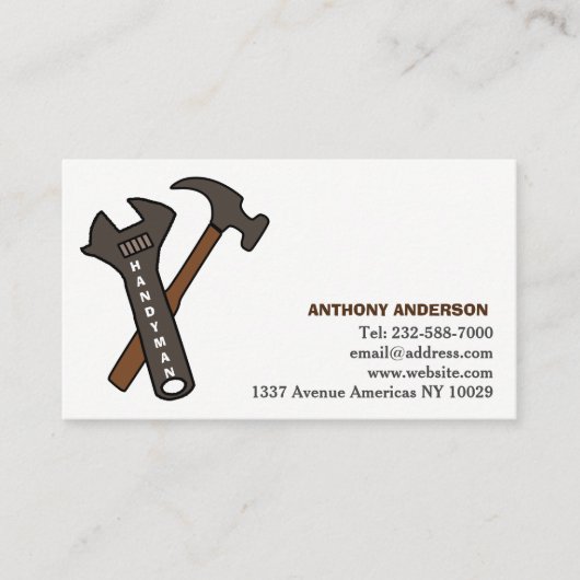 Carte De Visite Handyman et réparations (Devant)