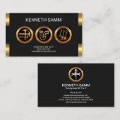 Carte De Visite Handyman Fabal Faux Gold Présentation (Devant / Derrière)