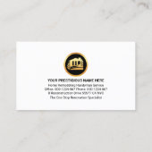 Carte De Visite Handyman Grey Black Frame Layers (Dos)