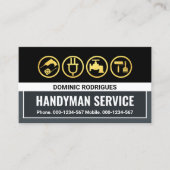 Carte De Visite Handyman Grey Black Frame Layers (Devant)