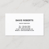 Carte De Visite Handyman House Repair Service Plain Navy Blue (Dos)