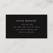 Carte De Visite Handyman Logo Rose Parties scintillant or (Dos)