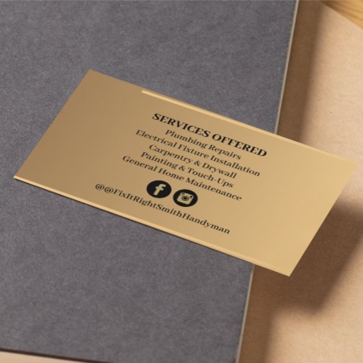 Carte De Visite Handyman moderne