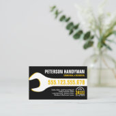 CARTE DE VISITE HANDYMAN PLUMBING 24 HOUR EMERGENCY WRENCH TOOL (Debout devant)