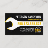 CARTE DE VISITE HANDYMAN PLUMBING 24 HOUR EMERGENCY WRENCH TOOL (Devant)