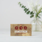 Carte De Visite Handyman Professional Carpenter House Réparation (Debout devant)
