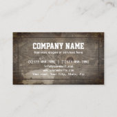 Carte De Visite Handyman Professional Construction menuiserie WOOD (Dos)