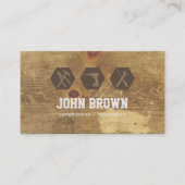 Carte De Visite Handyman Professional Construction menuiserie WOOD (Devant)