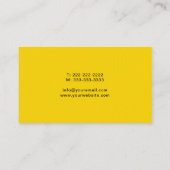 Carte De Visite Handyman Professionnel Big Hammer Noir & Or (Dos)