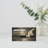 Carte De Visite Handyman réparateur professionnel Gold Hammer (Debout devant)