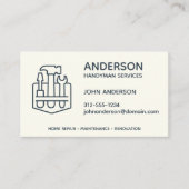 Carte De Visite Handyman Réparation à domicile Affaires Indigo Blu (Devant)