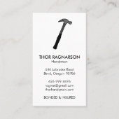 Carte De Visite Handyman Réparation Construction Cool de marteau (Devant)