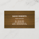 Carte De Visite Handyman Réparation de la maison menuiserie (Dos)