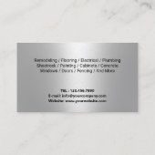 Carte De Visite Handyman Réparation Maintenance Plumbing Patriotiq (Dos)