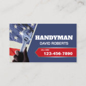Carte De Visite Handyman Réparation Maintenance Plumbing Patriotiq (Devant)