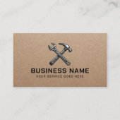 Carte De Visite Handyman Réparation Service d'entretien Rustique K (Devant)