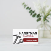 Carte De Visite Handyman Service de maintenance de réparation Vint (Debout devant)