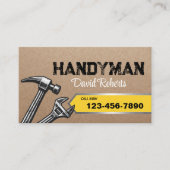 Carte De Visite Handyman Service de réparation de maintenance Kraf (Devant)