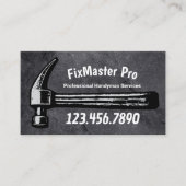 Carte De Visite Handyman Service de réparation de maison Noir Mart (Devant)