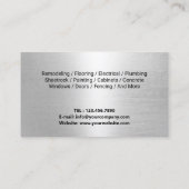 Carte De Visite Handyman Service de réparation et d'entretien Méta (Dos)