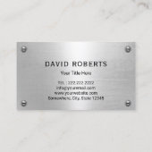 Carte De Visite Handyman Service de réparation métal professionnel (Dos)