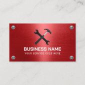 Carte De Visite Handyman Service d'entretien de réparation Red Met (Devant)