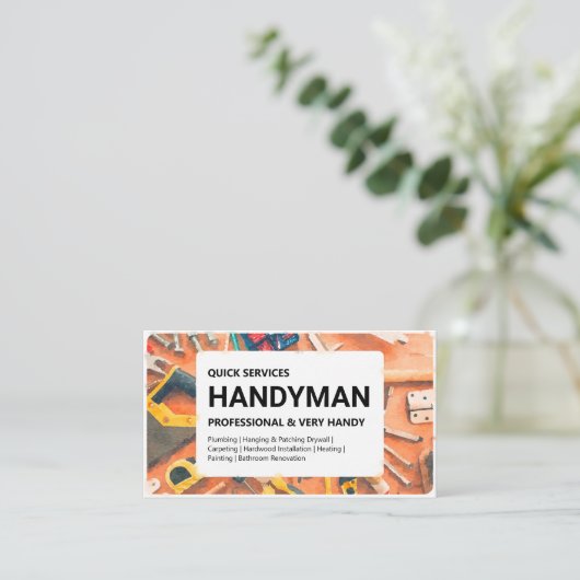 Carte de visite : Handyman Services (Debout devant)